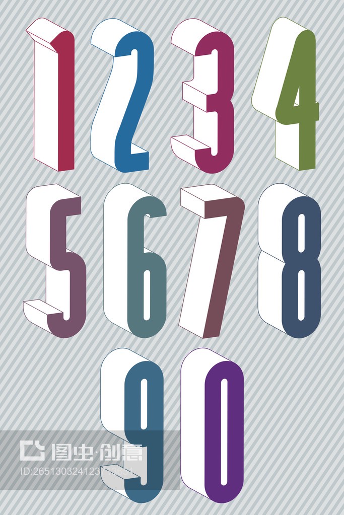 圆形设计 3D超高数字集在数字广告中的艺术与应用